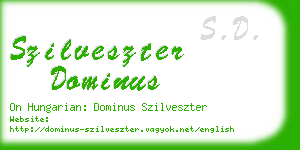 szilveszter dominus business card